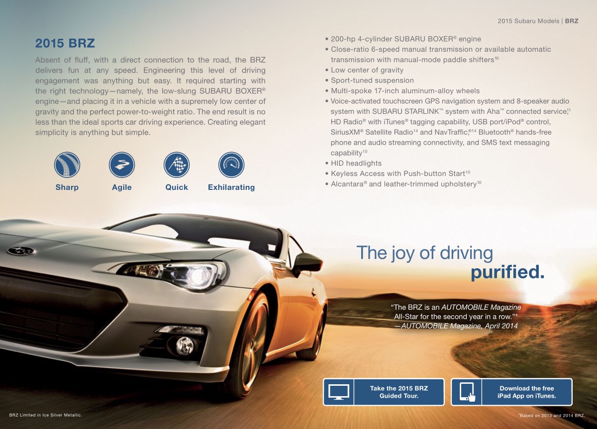 2015 Subaru Brochure Page 3